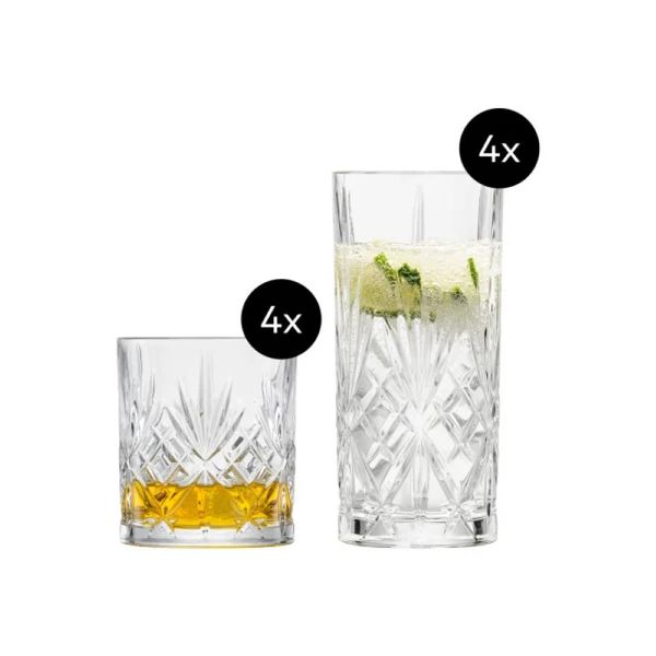 Bộ cốc pha lê 8 món Schott Zwiesel Show 121881 334ml, 368ml