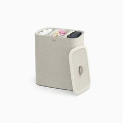 Thùng đựng đồ giặt 3 ngăn có quai xách Joseph Joseph 50021 Tota Trio 90L màu kem
