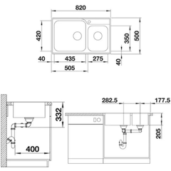 Chậu rửa bát Blanco LEMIS XL 8 IF_237374