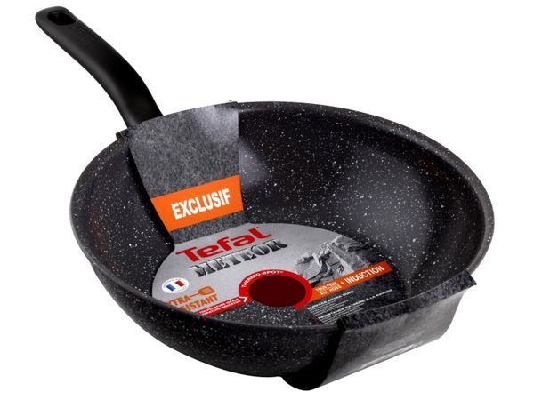 Chảo đá chống dính sâu lòng TEFAL Meteor wok 28cm