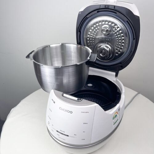 Nồi cơm điện cao tần áp suất CUCKOO CRP-CHAS109FWM 1,8L màu trắng lòng nồi inox