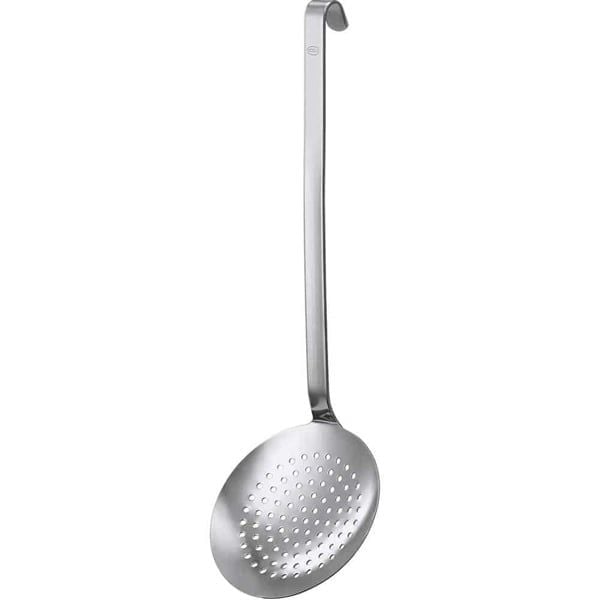 Muôi thủng hớt bọt Rösle 10050 cán móc 33cm đường kính 10cm
