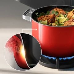 Bộ nồi WMF Fusiontec Essential Pro 4 món kèm quánh màu đỏ