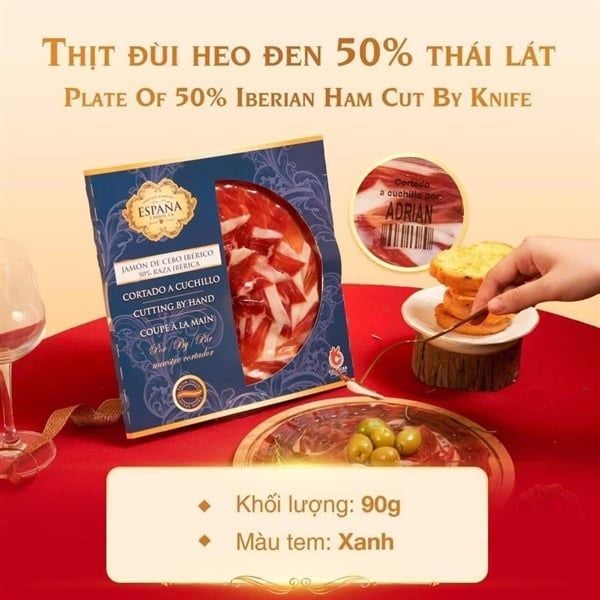 Thịt heo muối Espana Tây Ban Nha thái lát (90g) 50% Iberian