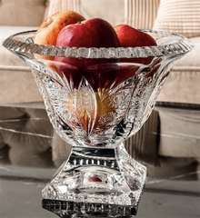 Tô pha le Bohemia Panel chân đế vuông M56 22.5cm