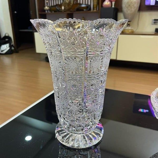 Bình hoa pha lê chân đế Bohemia M57
