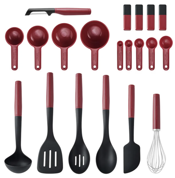 Bộ 20 món Dụng Cụ nhà bếp KitchenAid màu Đỏ KQG494BXERG