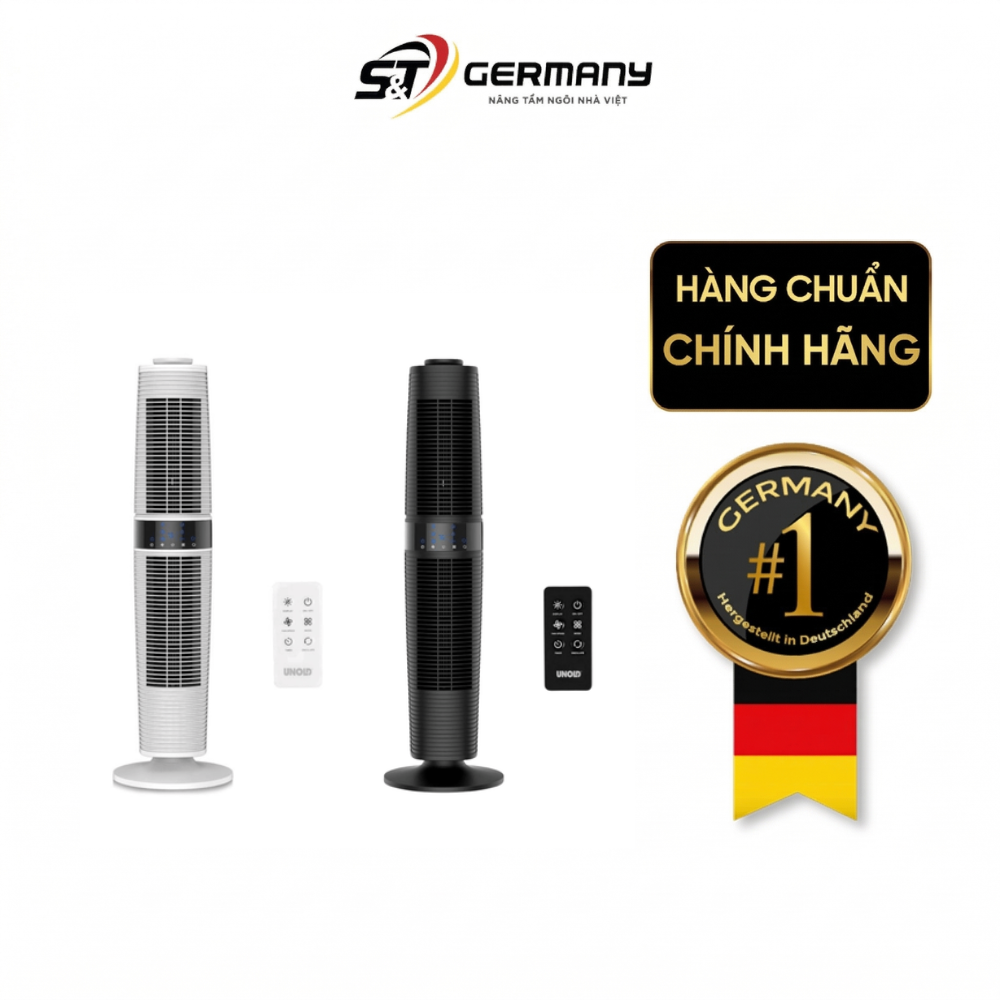 Quạt tháp UNOLD Super air Smart 360 màu đen/ trắng
