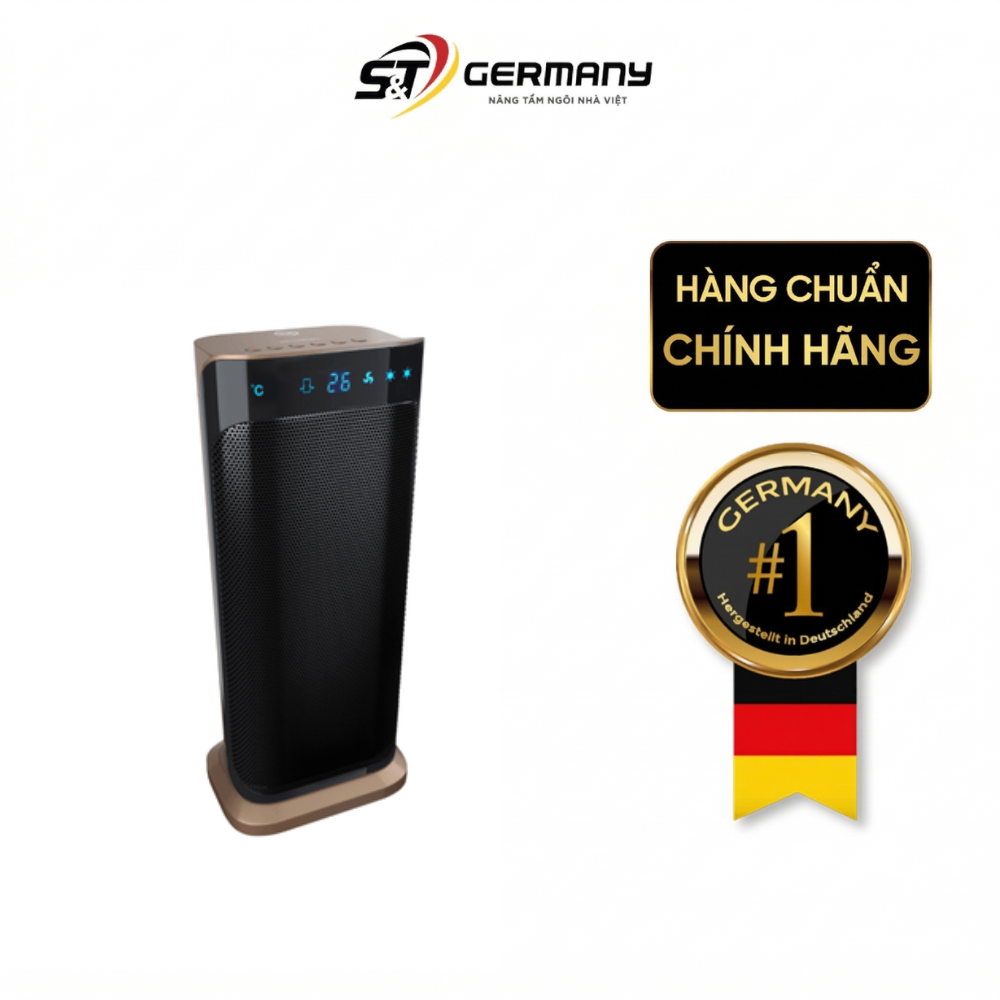Quạt sưởi gốm Brandson 3in1 2000 W màu vàng Champagner