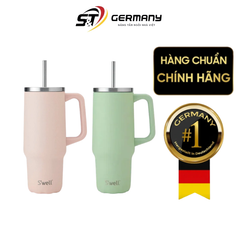 Cốc giữ nhiệt S'well bằng thép không gỉ dung tích 880ml kèm ống hút, có tay cầm