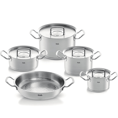 Bộ nồi Fissler Profi 5 món kèm chảo inox 2 quai Profi 24/28cm made in Germany
