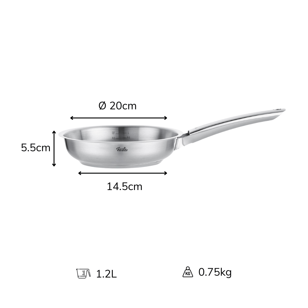 Chảo thép Fissler Pure made in Germany size 20/24/28 cm