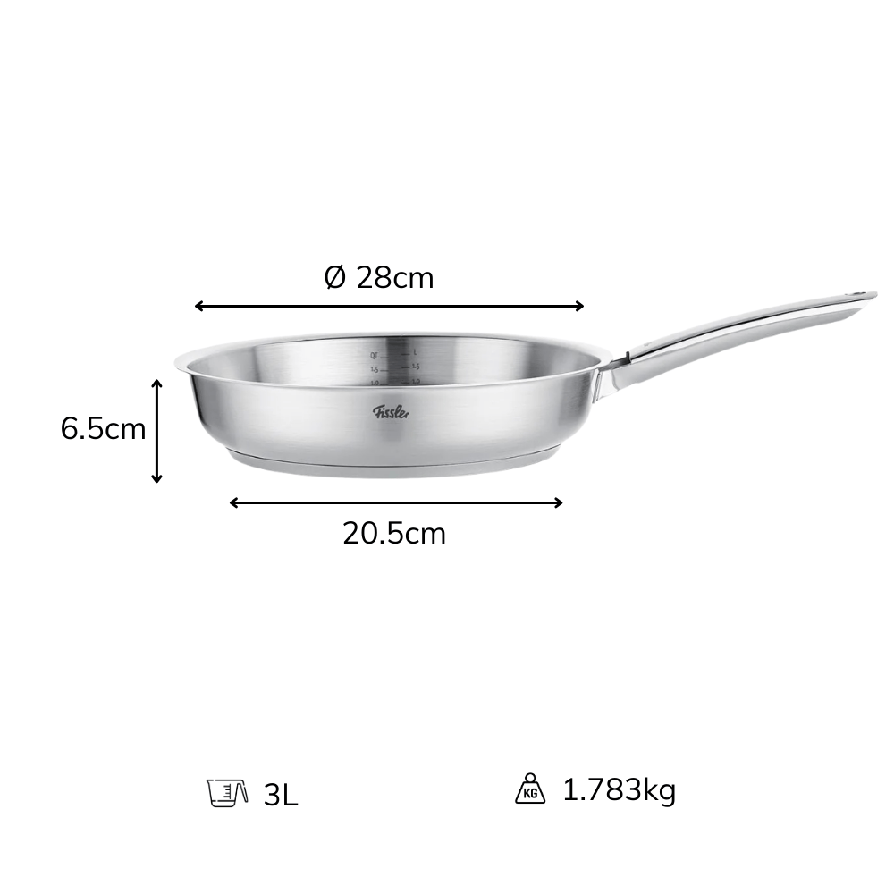 Chảo thép Fissler Pure made in Germany size 20/24/28 cm