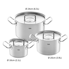 Bộ nồi Fissler Profi set 3 món vung thép made in Germany
