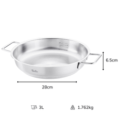 Chảo inox 2 quai Fissler Pure
