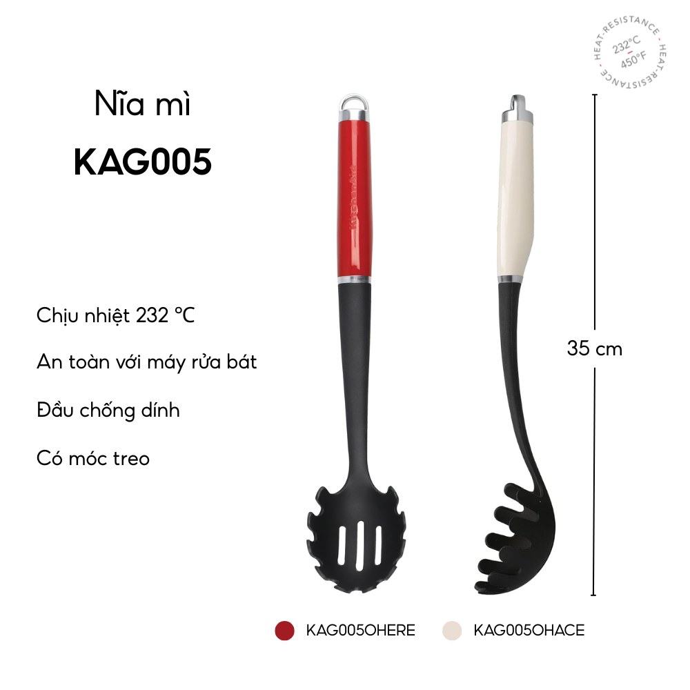 Nĩa mì KitchenAid Coreline KAG005 nhiều màu