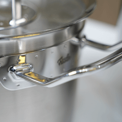 Bộ nồi Fissler Profi 6 món kèm quánh và chảo inox Profi 2 quai made in Germany