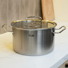 Bộ nồi Fissler Profi 6 món kèm quánh và chảo inox Profi 2 quai made in Germany