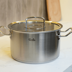 Bộ nồi Fissler Profi 6 món kèm quánh và chảo inox Profi 2 quai made in Germany