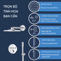 Sen âm tường Grohe 34874000 bát tròn