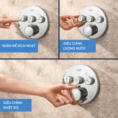 Sen âm tường Grohe 34874000 bát tròn