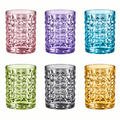Set 6 cốc Diamond full màu 230ml Crystal Bohemia