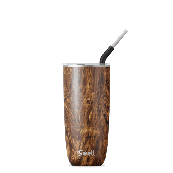 Cốc giữ nhiệt S’well Teakwood kèm ống hút, 700ml, 14824-A21-73520