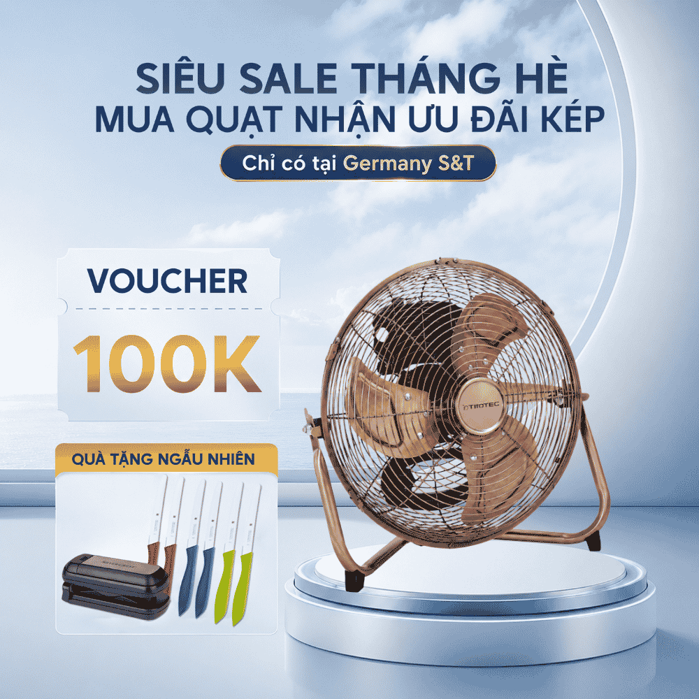 Quạt sàn Trotec TVM13 màu đồng 35cm