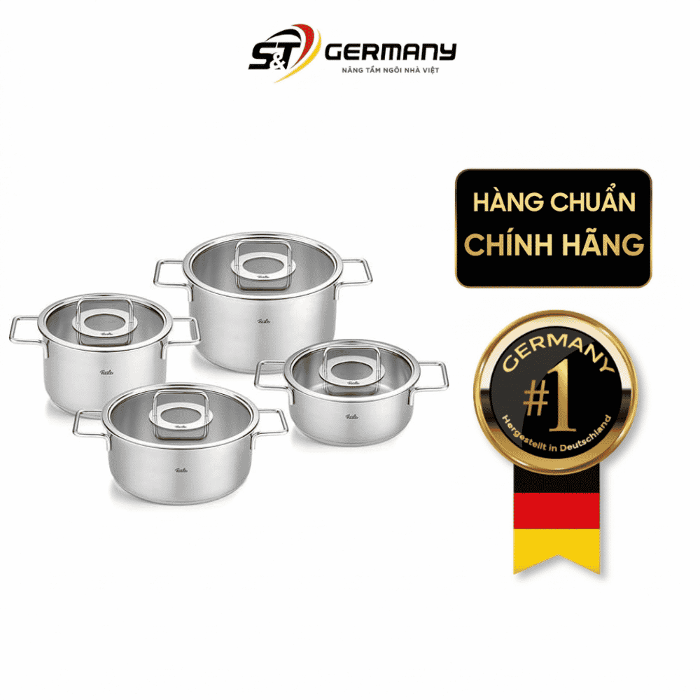 Bộ nồi Fissler Pure Collection 4 món vung kính made in Germany