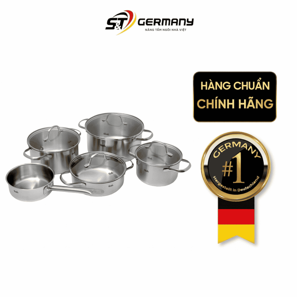 Bộ nồi Fissler Sanfrancisco 5 món vung kính