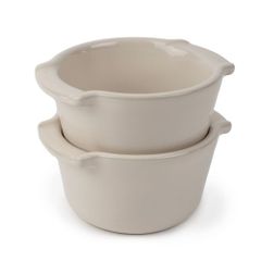 Bộ 2 khuôn nướng ramekin gốm Peugeot Appolia 61869 11cm màu trắng sữa Ecru