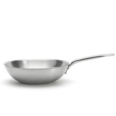 Chảo inox De Buyer 3608.28 Alchimy Wok 32cm đáy liền 3 lớp