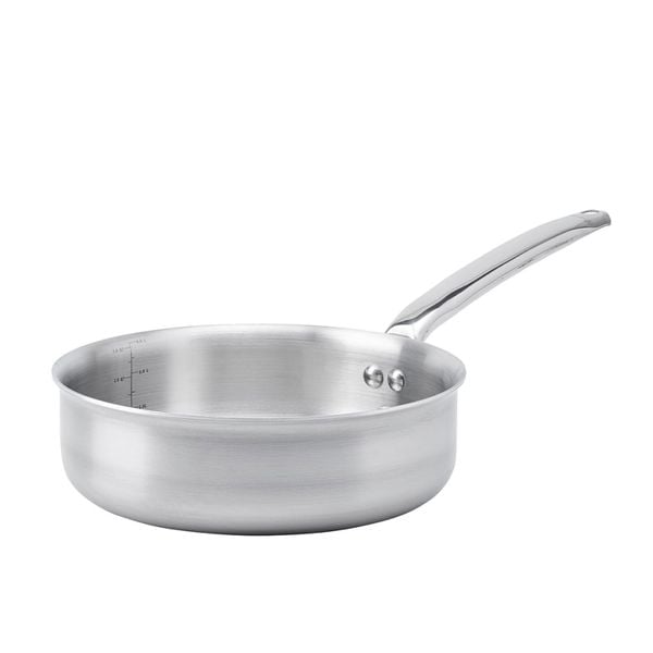 Chảo inox De Buyer 3602.24 Alchimy Straight sauté-pan 24cm đáy liền 3 lớp