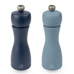 Set cối xay tiêu muối thủ công Peugeot Tahiti Duo 2/42967 15cm màu xanh lam & xanh dương