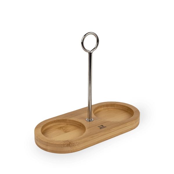 Khay đựng cối xay tiêu muối có tay cầm Peugeot Linéa Bamboo 44558 17cm màu gỗ