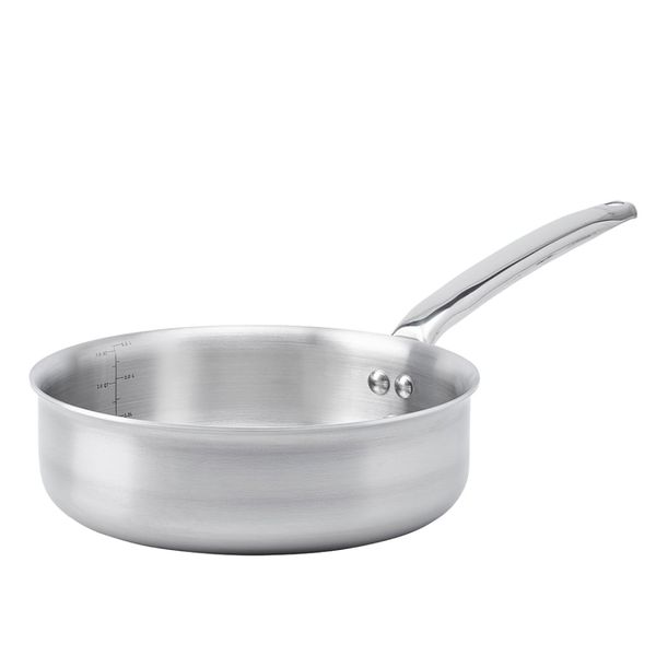 Chảo inox De Buyer 3602.28 Alchimy Straight sauté-pan 28cm đáy liền 3 lớp