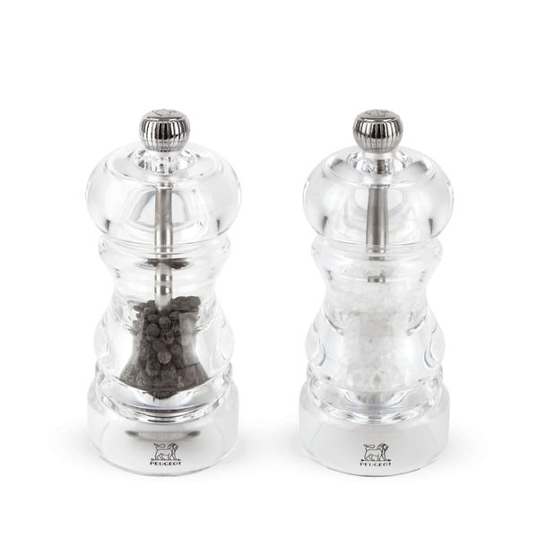 Set cối xay tiêu muối thủ công Peugeot Nancy 2/900812 12cm trong suốt