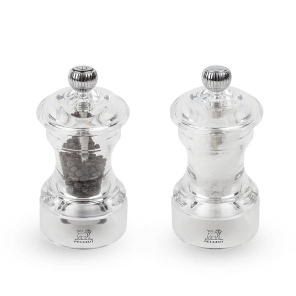 Set cối xay tiêu muối thủ công Peugeot Bistro Duo 2/41687 10cm trong suốt