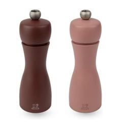 Set cối xay tiêu muối thủ công Peugeot Tahiti Duo 2/42981 15cm màu nâu Cacao & nâu hạt phỉ