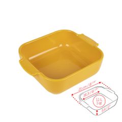 Khay nướng vuông gốm Peugeot Appolia 61470 21cm màu màu vàng Saffron
