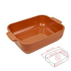 Khay nướng chữ nhật gốm Peugeot Appolia 61098 25cm màu cam đất Terracotta