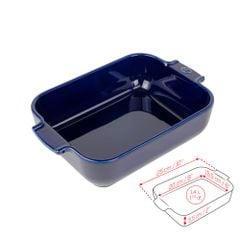 Khay nướng chữ nhật gốm Peugeot Appolia 60114 25cm màu xanh dương Deep Blue