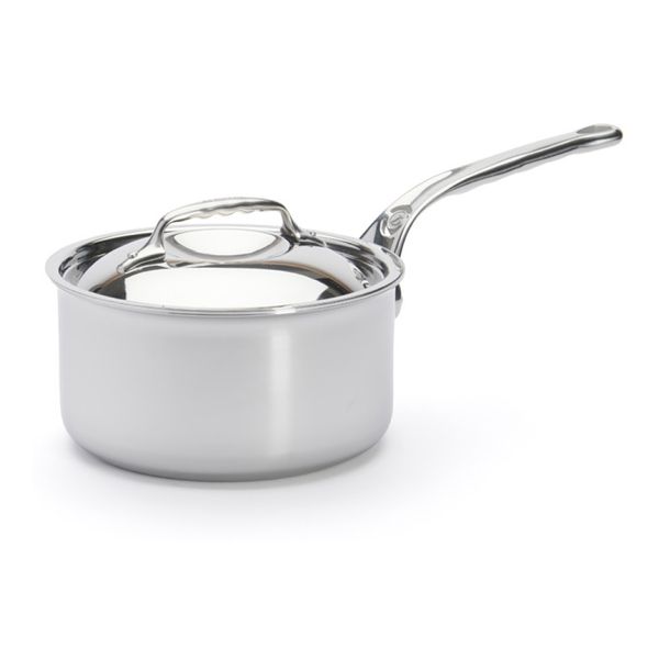 Quánh inox nắp inox De Buyer 3746.18 Affinity 18cm đáy liền 5 lớp
