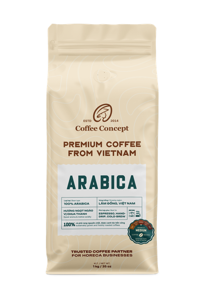  Cà phê rang Arabica | Medium 1000Gr - Hạt 