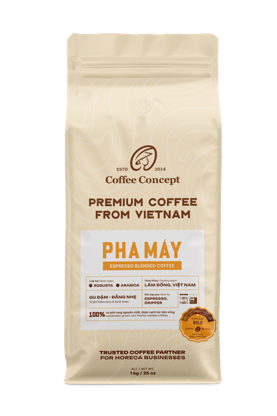  Cà phê rang Pha Máy (Espresso Blend) 1000Gr - Hạt 
