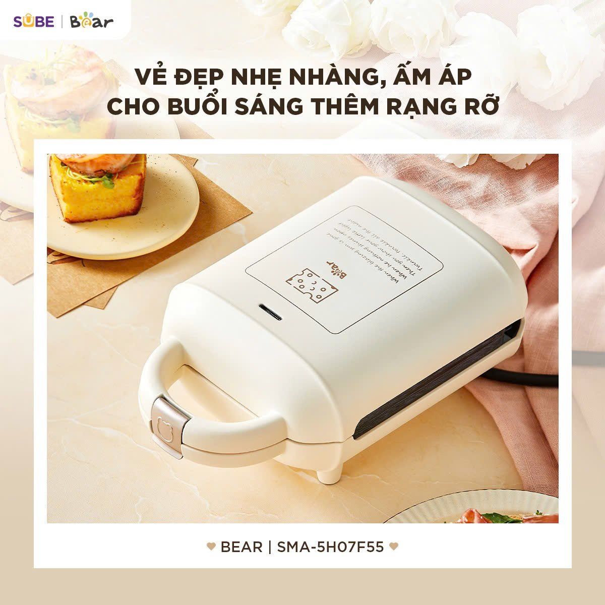  Máy Nướng Bánh 2 Khay Bear SMA-5H07F55 