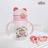  Bình Hút Nước Cho Bé Hình Gấu 400ml HK2502 