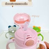  Bình Hút Nước Cho Bé Hình Gấu 400ml HK2502 