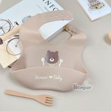  Yếm Ăn Dặm Silicon Honper Baby HP2317 