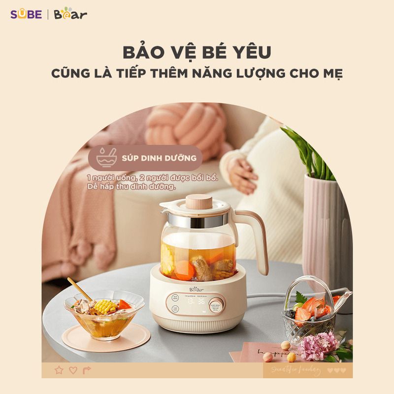  Máy Hâm Sữa Tiệt Trùng Bear WW-4H12M 
